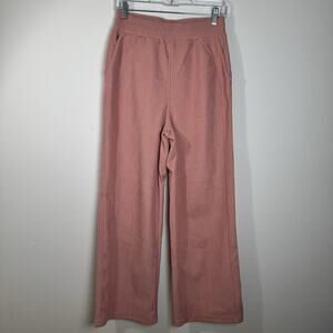 HALARA Women’s Corduroy Lounge Pants SMALLPink Ribbed Wide Leg Pull On Comfy